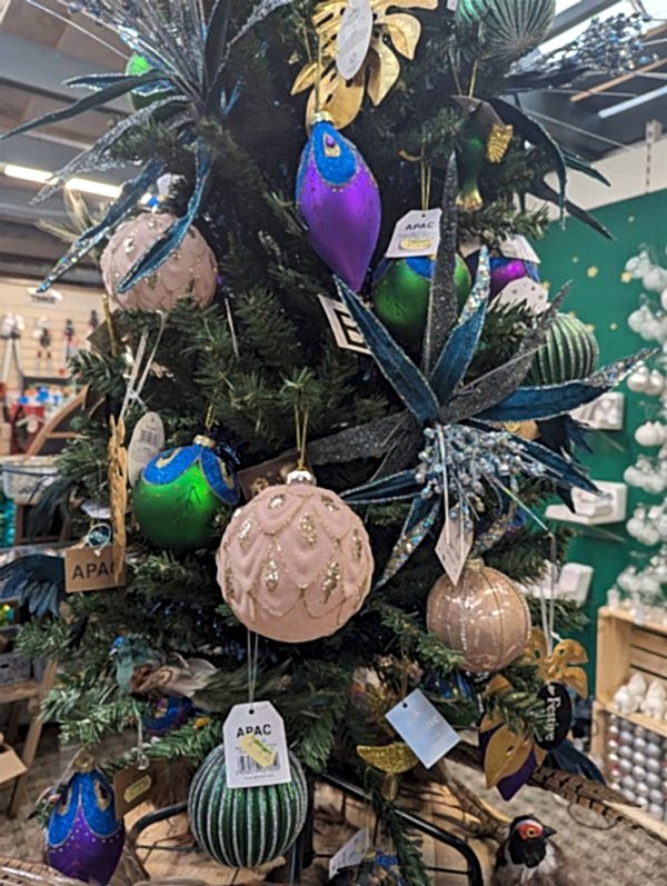 Christmas tree decorations - the secret garden centre - South London