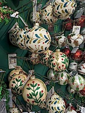 Christmas tree decorations - the secret garden centre - South London