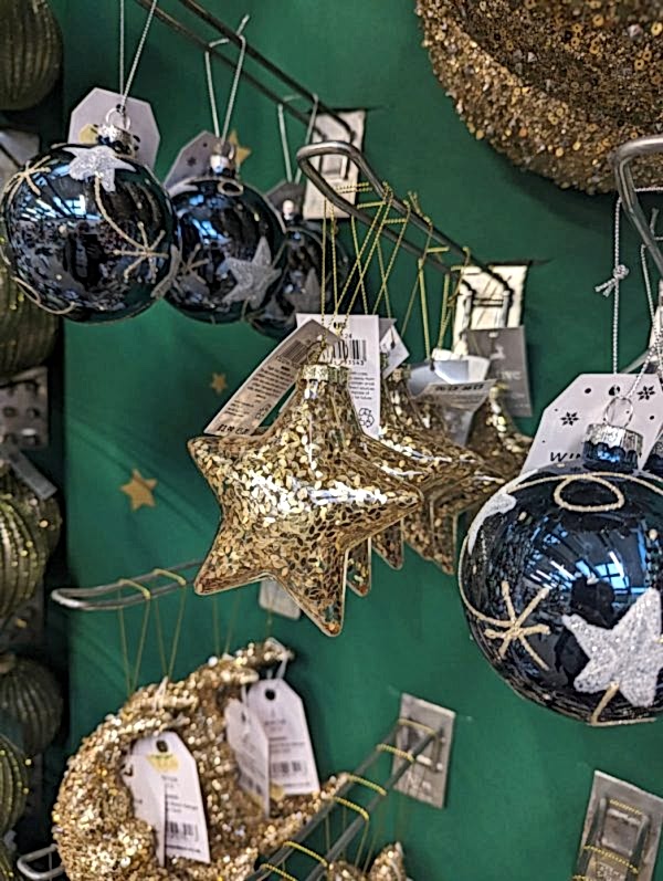 Christmas tree decorations - the secret garden centre - South London